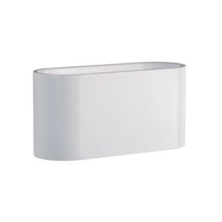 LED hvid oval væglampe - Med G9 fatning, IP20 indendørs, 230V, uden lyskilde - Farve på hus : Hvid