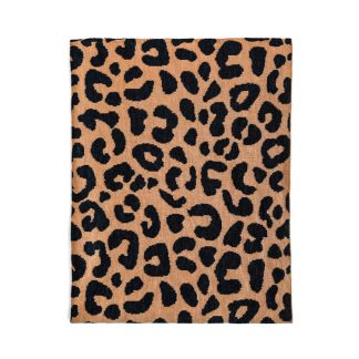 Leopardmønstret tæppe - brunt