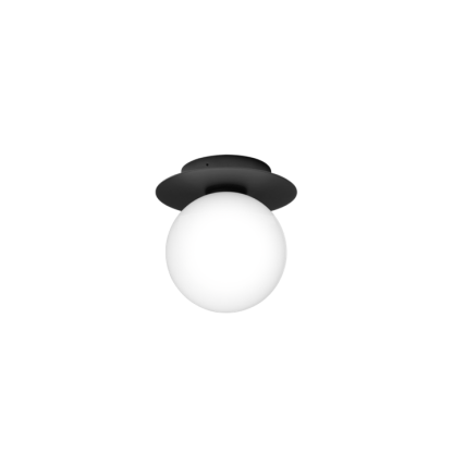 Liila 1 Outdoor væglampe / loftlampe, sort/opal