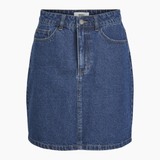 Objandy MW Short Denim Skirt- Medium Blue Denim - Object - Blå XS