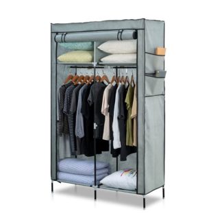 RACK Wardrobe - Garderobe i tekstil - 106x45x170cm - Grå