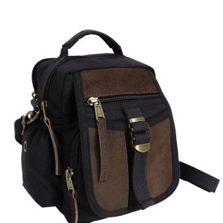 Rothco Canvas & Leather Travel Shoulder Bag (Sort, One Size)