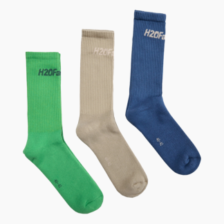 Suck Socks 3 Pack - Indigo Blue/Aluminium/Bright Green - H2O Fagerholt - Blå 36/39