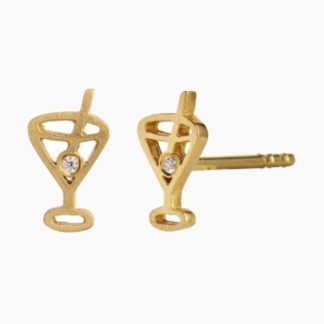 Tres Petit Cocktail Earring - Gold - Stine A - Guld One Size