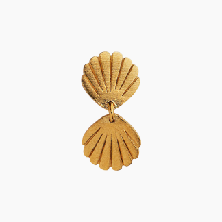 Two Petit Shell Earring - Gold - Stine A