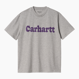 W' S/S Bubbles T-shirt - Grey Heather/Cassis - Carhartt WIP - Grå M