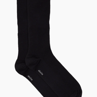 Wool Rib Socks - Black - Aiayu - Sort 36-38