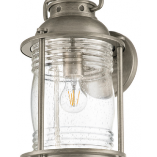 Ashland Bay Udendørs væglampe i messing og glas H40,4 cm 1 x E27 - Brændt bronze/Klar dråbeeffekt