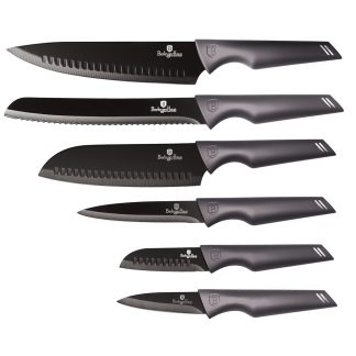 Berlinger Haus - Knivsæt i 6 dele - Rustfrit stål & non-Slip - Carbon Pro Edition