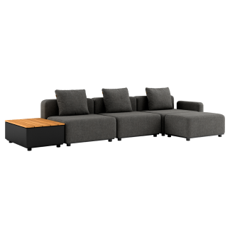 Cobana Lounge Sofa - 4 pers. m. Patio Storage Table inkl. puder