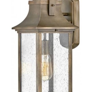 Grant Væglampe i aluminium og glas H42,6 cm 1 x E27 - Brændt bronze/Klar med dråbeeffekt