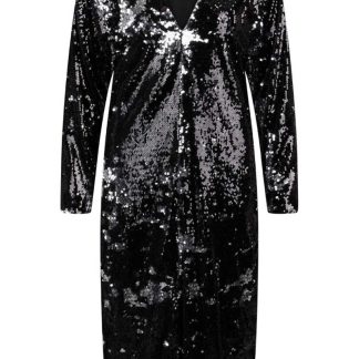 Mads Nørgaard - Kjole - Neo Sequins Phalia Dress - Black/Silver