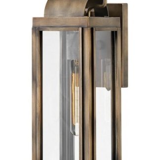 Sag Harbor Udendørs væglampe i aluminium og glas H41,3 cm 1 x E27 - Brændt bronze/Klar