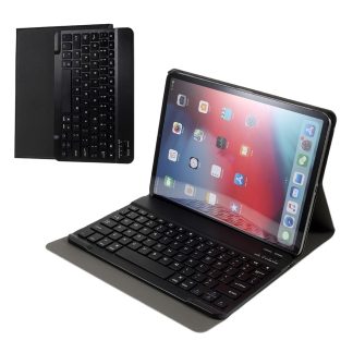 iPad Pro 11 (2022/2021/2020/2018) - Bluetooth/trådløs Tastatur DANSK layout m/aftagelig etui/cover - Sort