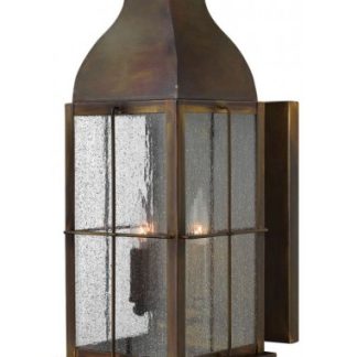 Bingham Væglampe i messing og glas H53,3 cm 3 x E14 - Antik rust/Klar med dråbeeffekt