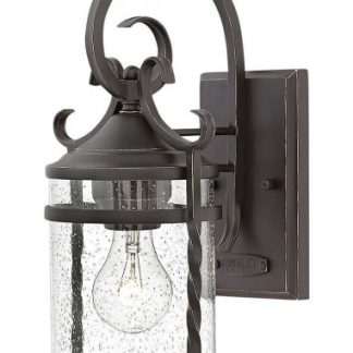 Casa Væglampe i aluminium og glas H33 cm 1 x E27 - Antik rust/Klar med dråbeeffekt