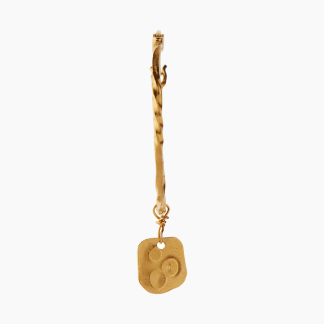 Flow Creol With Hammered Pendant - Gold - Stine A - Guld One Size