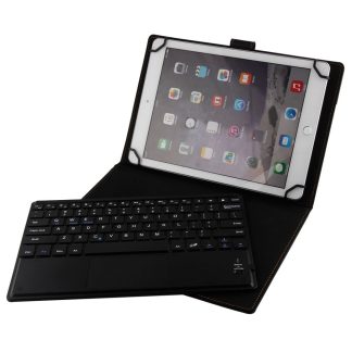 Huawei MediaPad T1 7 - Bluetooth/trådløs Tastatur DANSK layout m/aftagelig læder etui/cover - Sort