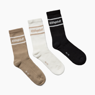 New Suck Socks - Black/White/Creamy Grey - H2O Fagerholt - Mønstret 36-39