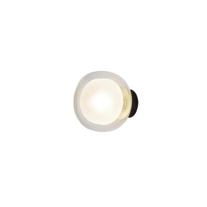 TOOY Nabila 552.41 Væg/Loftlampe Mat Sort/Børstet Messing med Klar Glas