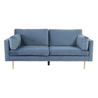 VENTURE DESIGN Boom 3 pers. sofa - blå polyester og metal