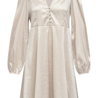 A-View - Kjole - Enitta Short LS Dress - Cream