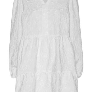 A-View - Kjole - Ida Short Sleeve Dress - White