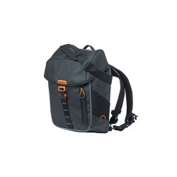Basil Bicycle Bag Miles Backpack 17L Black Orange - Rygsæk