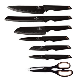 Berlinger Haus - Knivsæt i 7 dele - Rustfrit stål - Black Rose Edition