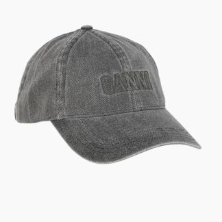 Cap Hat Denim A5759 - Black - GANNI - Grå One Size