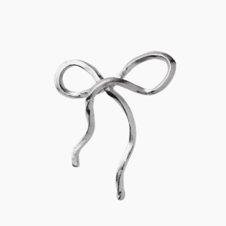 Flow Bow Earring - Silver - Stine A - Sølv One Size
