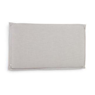 LAFORMA Tanit sengegavl, m. aftageligt betræk - grå linned (til 200 cm senge)