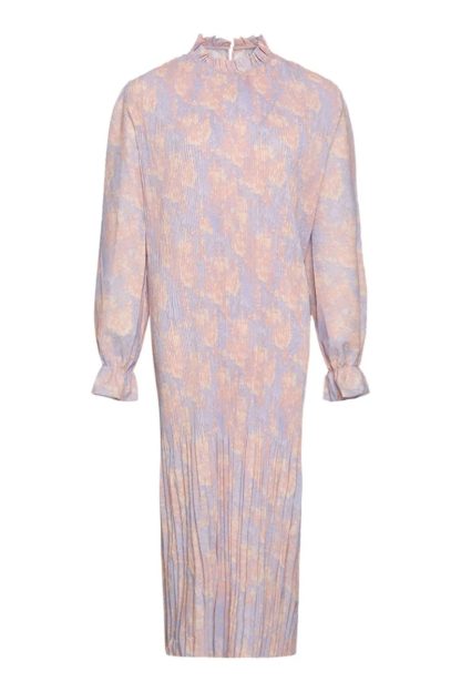 Noella - Kjole - Rebecca Long Dress - Lavender/Apricot Print (Levering i start maj)