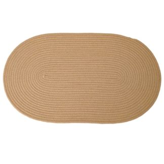 Oval tæppe i bomuld til stue / Soveværelse 70x40 cm - Khaki