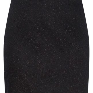Pieces - Nederdel - PC Shine HW Sparkle Skirt - Black