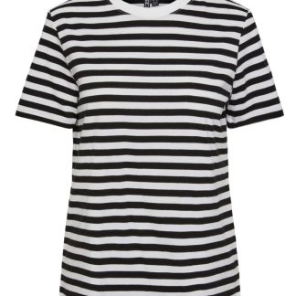 Pieces - T-shirt - PC Ria SS Tee Stripes - Black