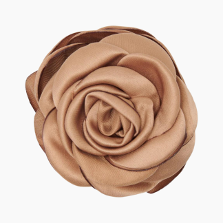 Small Satin Rose Claw - Latte - Pico - Beige One Size