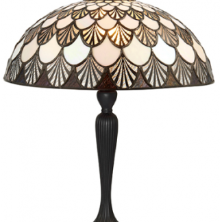 Tiffany Missori Bordlampe i polyresin og glas H53 cm 1 x E27 - Antik bronze/Multi