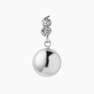 Twin Flow & Disco Ball Earring - Silver - Stine A - Sølv One Size