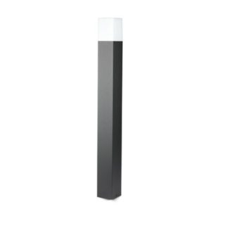 V-Tac firkantet havelampe - Sort, 80 cm, IP54, GU10 Fatning, uden lyskilde, 230V - Farve på hus : Sort