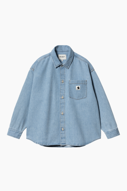 W' Alta Shirt Jac - Blue (Stone Bleached) - Carhartt WIP - Blå XS
