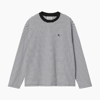 W' L/S Coleen T-Shirt - Coleen Stripe, White/Black - Carhartt WIP - Stribet XS