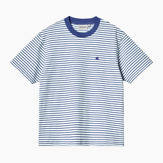 W' S/S Coleen T-Shirt - Coleen Stripe, White/Acapulco - Carhartt WIP - Stribet XS