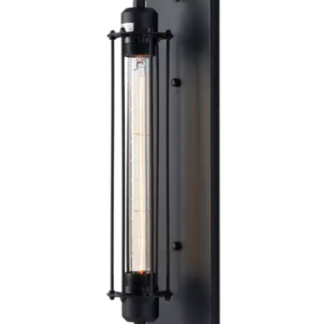 York Væglampe i metal H48 cm 1 x E27 - Mat sort