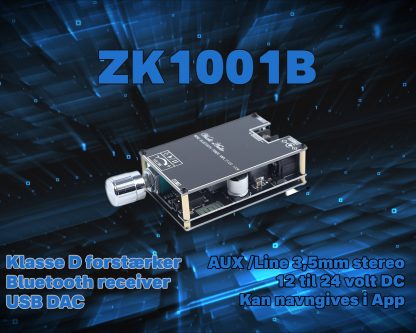 ZK1001B Bluetooth Klasse D Forstærker 1x100W - Kompakt og Kraftfuld