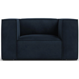 Agawa lænestol i polyester B113 cm - Sort/Mørkeblå
