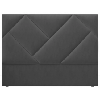 Arkose sengegavl i velour 140 x 120 cm - Mørkegrå