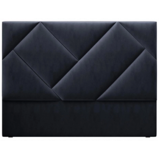 Arkose sengegavl i velour 160 x 120 cm - Mørkeblå