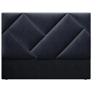 Arkose sengegavl i velour 200 x 120 cm - Mørkeblå