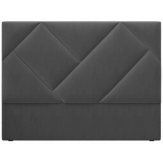 Arkose sengegavl i velour 200 x 120 cm - Mørkegrå